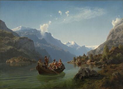 Bridal Procession on the Hardangerfjord (1848)