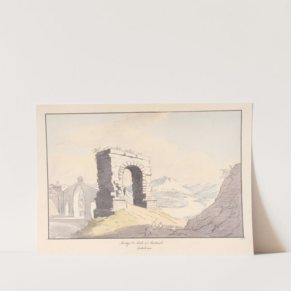 Bridge & Arch of Martorel, Catalonia by Charles Hamilton Smith