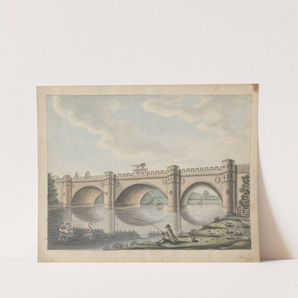 Bridge at Alnwick Castle, Northumberland by William Beilby