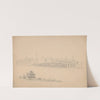 Bridge with wooden truss with houses and a mill on the far side of the water, perhaps related to Ipswich, Massachusetts by John Rubens Smith