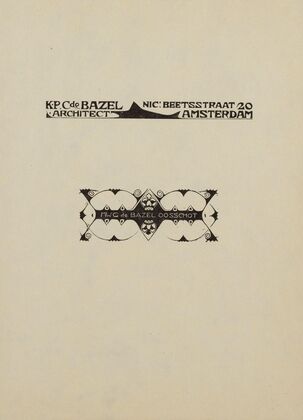Briefhoofd en visitekaartje; K.P.C. de Bazel en M.W.G. de Bazel Oosschot (1925)