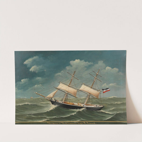 Brigg &#039;Hermine von Ueckermünde&#039; unter Kapitän R. Franck by August Lasczky