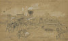 Bringing wounded soldiers to the cars after the battle of Seven Pines