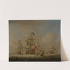 British Men-of-War and a Sloop by Peter Monamy