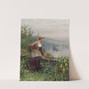Brittany Girl Overlooking A Stream by Daniel Ridgway Knight