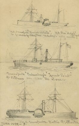 Broadside views of three steamships