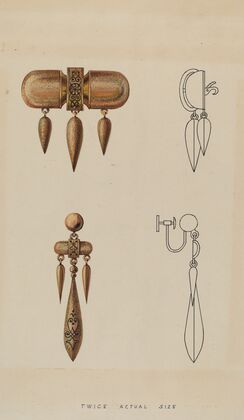 Brooch and Earrings