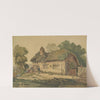 Brook and cottage by Samuel Prout
