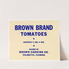 Brown Brand Tomatoes Label (1930-1950)