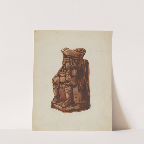 Brown Pottery Toby Jug by Dorothy Brennan