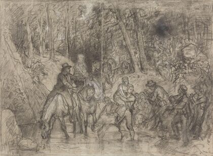 Brudetog gjennom skogen (between 1869 - 1873)