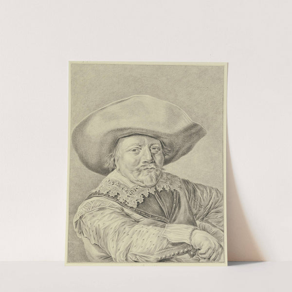 Brustbild eines Offiziers mit Hut by Abraham Delfos