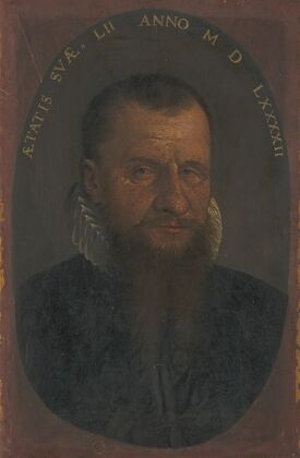 Brustbildnis eines bärtigen Mannes im Oval