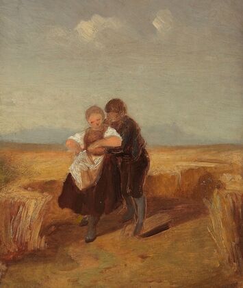 Bub und Mädchen im Kornfeld