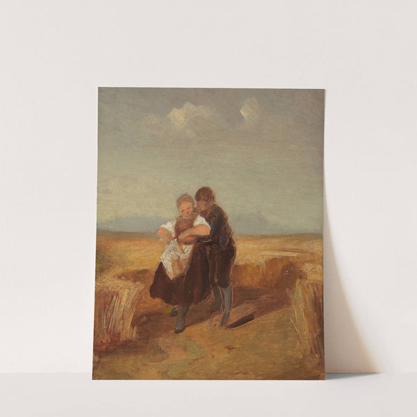 Bub und Mädchen im Kornfeld (1840) by Carl Spitzweg