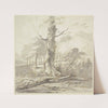 Buchenstamm am Waldrand, davor ein abgefallener Ast by Gerard van Nijmegen