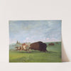 Buffalo Chase, a Single Death by George Catlin