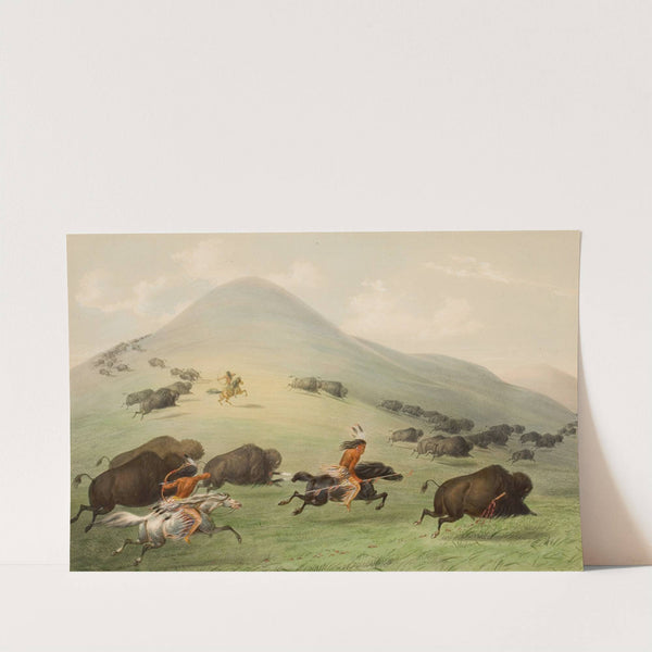 Buffalo Hunt, Horseback by George Catlin