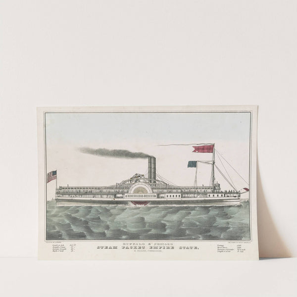 Buffalo & Chicago steam packet empire state; M. Hazard, Commander (1835-1856) by Currier & Ives.