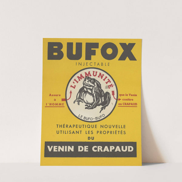 Bufox (1937) by Laboratoires du Bufox