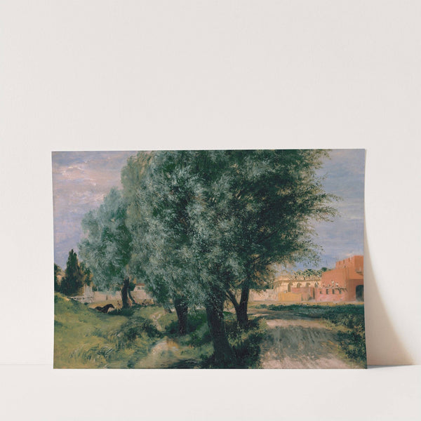 Building Site with Willows (1846) by Adolph von Menzel