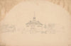 Building with a cupola, perhaps residential, besides log buildings, perhaps quarters for enslaved workers