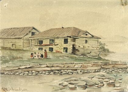 Buildings Going To Ruin, Alaska, 1884