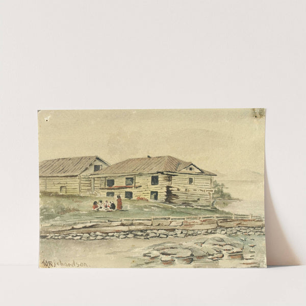 Buildings Going To Ruin, Alaska, 1884 by Theodore J. Richardson