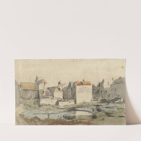 Buitenkant van een stad in aanbouw (1822 - 1895) by Carel Jacobus Behr