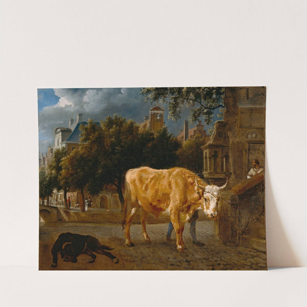 Bull in a City Street by Jan van der Heyden