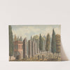 Burial Ground Surrounded by Ruined Columns and Pinetrees....Turkey by Willey Reveley