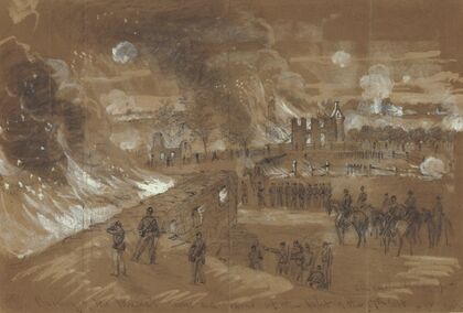 Burning of Mr. Muma’s houses and barns at the fight of the 17th of Sept.