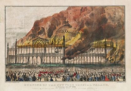 Burning of the New York Crystal Palace; on Tuesday Oct. 5th 1858 (1858)