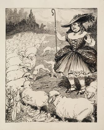 Business, depicted as a worried shepherdess (1921) — size preview