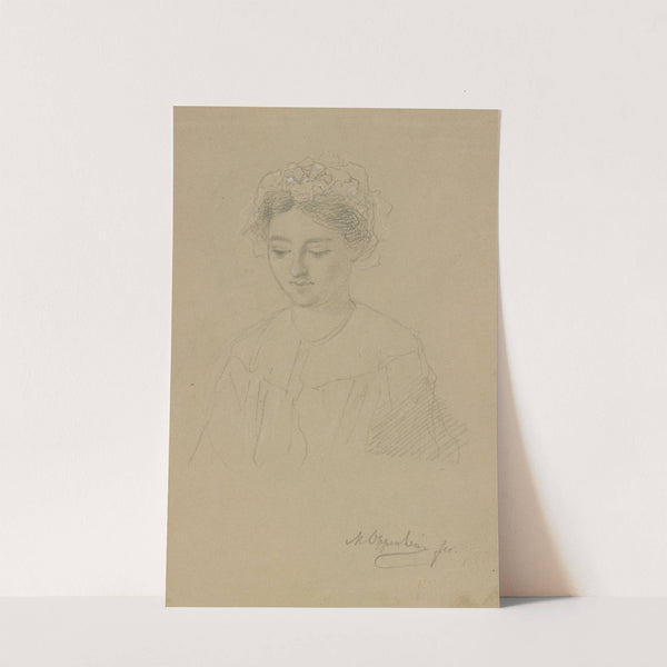 Bust-Length Portrait of a Woman by Moritz Daniel Oppenheim