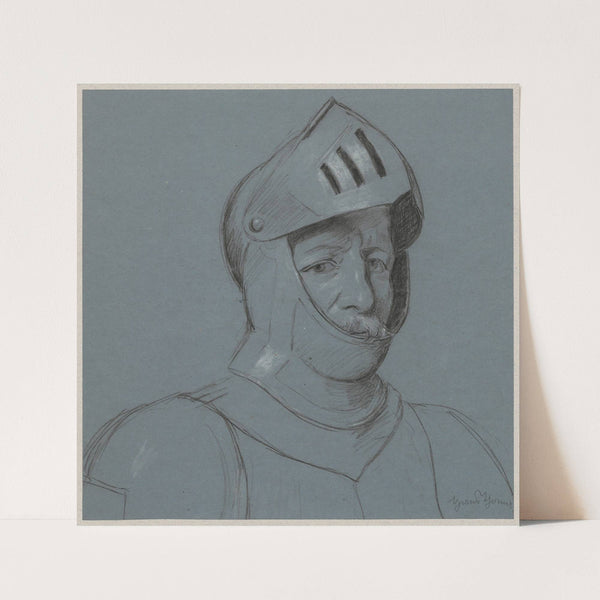 Bust of a knight in armour (1880 - 1910) by Hans Thoma