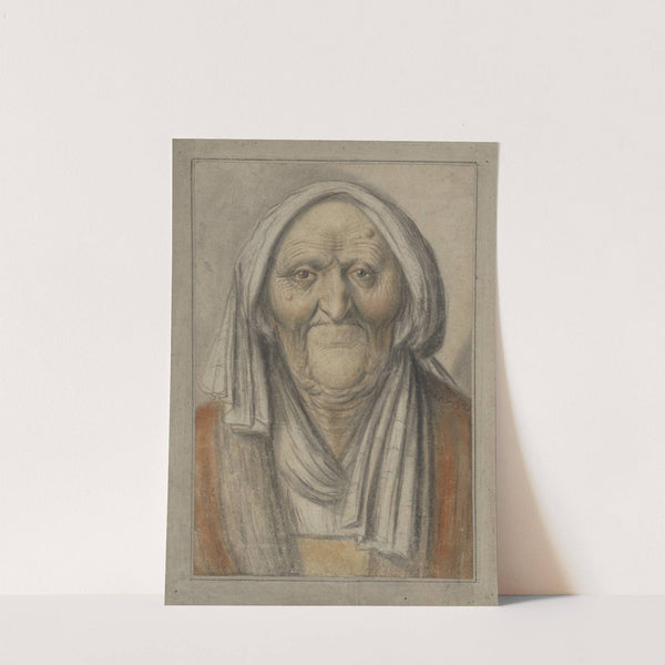 Bust of an Old Woman Wearing a Head Scarf (c. 1625) by Lagneau
