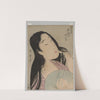 Bust of Woman with Loose Hair Holding Fan (1753-1806) by Kitagawa Utamaro
