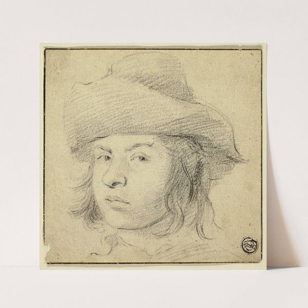 Bust of Young Man with Hat by Cornelis Visscher