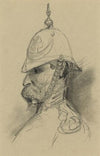 Bust Portrait of soldier with German-style helmet