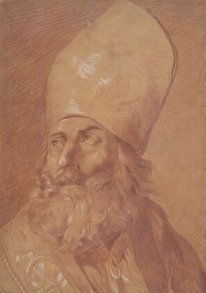 Bust profile of a bishop