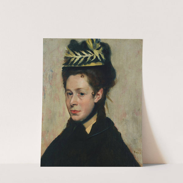 Buste de femme au chapeau à plumes (circa 1887) by Edgar Degas