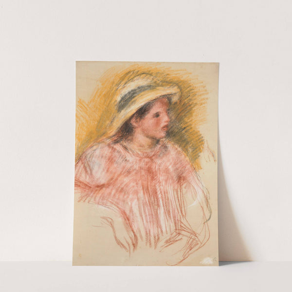 Buste de femme avec chapeau by Pierre-Auguste Renoir