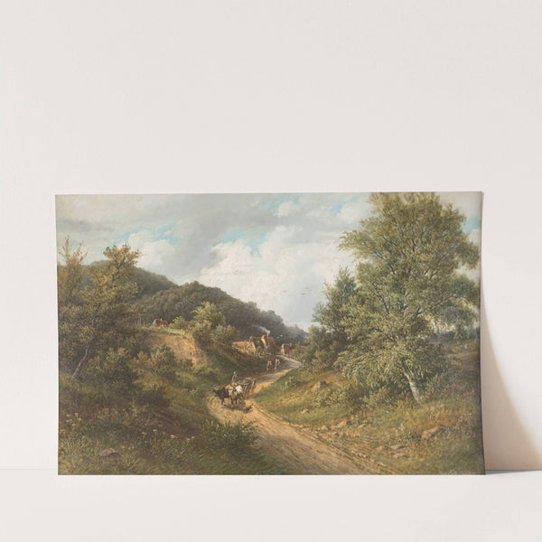 Bustling country road in summer (1892) by Jacob Hoffmann