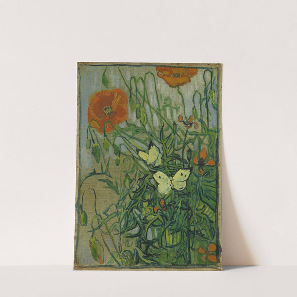Butterflies and poppies (1890) by Vincent van Gogh