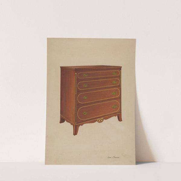 Butternut Wood Chest of Drawers by Lon Cronk