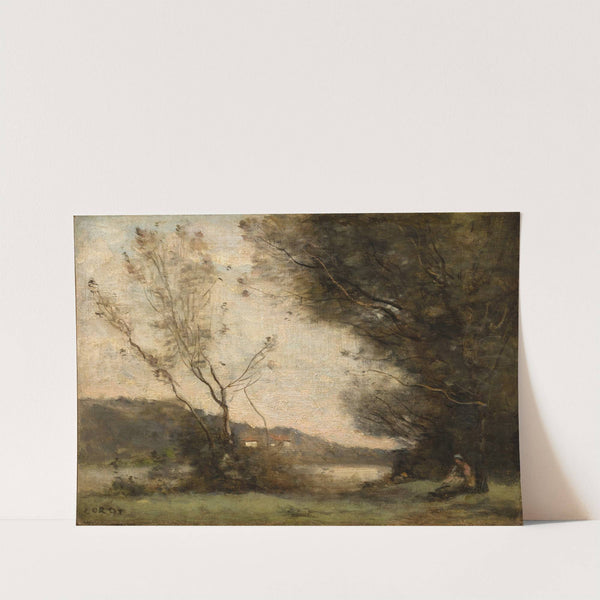 By the River (1870s) by Jean-Baptiste-Camille Corot