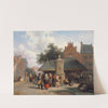 By the well in a Dutch town square (1850) by Cornelis Springer