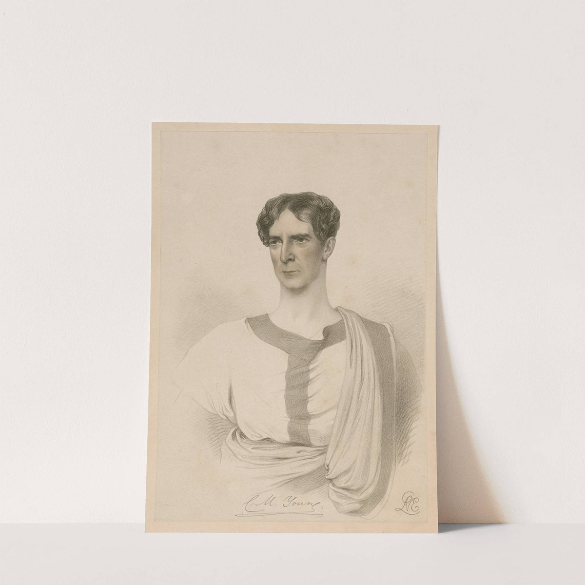 C.M. Young as Brutus [in Shakespeare’s Julius Caesar] ‘It must be by his death’ (1838) by Richard James Lane