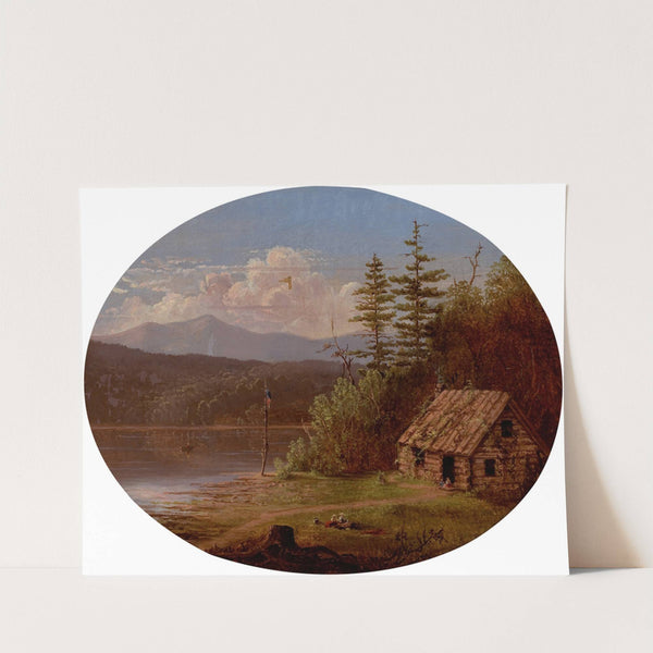 Cabin by a River by American School